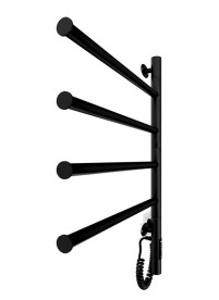 Электрический полотенцесушитель Mario Веер-I 600х445 TR черный мат 4820258980543