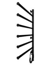 Электрический полотенцесушитель Mario Веер-I 800х445 TR черный мат 4820258980550