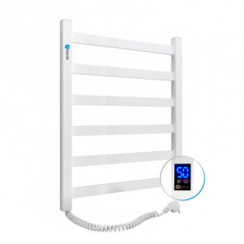 Электрический полотенцесушитель NAVIN Авангард 480х600 Sensor подключение слева таймер белый 12-028153-4860