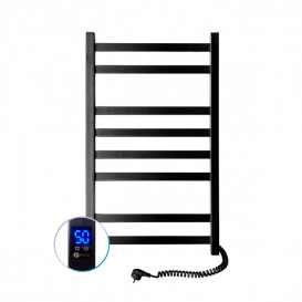 Электрический полотенцесушитель NAVIN Авангард 480х800 Sensor подключение справа таймер черный муар 12-228053-4880