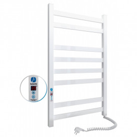 Електричний полотенцесушитель Navin Авангард правий 480х800 digital таймер вуглецева сталь білий 12-028052-4880