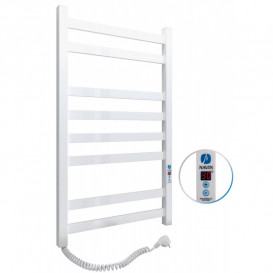 Електричний полотенцесушитель Navin Авангард лівий 480х800 digital таймер вуглецева сталь білий 12-028152-4880