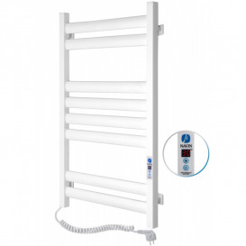 Электрический полотенцесушитель Navin Ellipse 500х800 Digital левый окрашенная сталь белый бархат 12-845152-5080