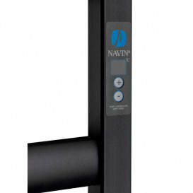 Электрический полотенцесушитель Navin Ellipse 500х800 Digital правый окрашенная сталь черный муар 12-245052-5080