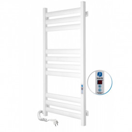 Электрический полотенцесушитель Navin Ellipse 500х1000 Digital левый окрашенная сталь белый бархат 12-845152-5010