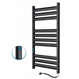 Электрический полотенцесушитель Navin Ellipse 500х1000 Digital правый окрашенная сталь черный муар 12-245052-5010