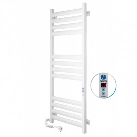 Электрический полотенцесушитель Navin Ellipse 500х1200 Digital левый окрашенная сталь белый бархат 12-845152-5012