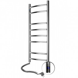 Электрический полотенцесушитель Navin Камелия 360х800 левый сенсор с таймером нержавеющая сталь хром 10-007133-3680