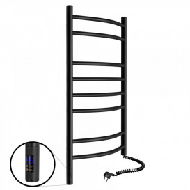 Электрический полотенцесушитель Navin Камелия 480х800 правый сенсор с таймером окрашенная сталь черный муар 12-207033-4880