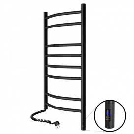 Электрический полотенцесушитель Navin Камелия 480х800 левый сенсор с таймером окрашенная сталь черный муар 12-207133-4880