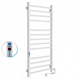 Рушникосушарка електрична Navin Класик Квадро 500х1200 Digital права пофарбована сталь білий 12-116052-5012