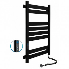 Электрический полотенцесушитель Navin Largo 500х800 Digital правый окрашенная сталь черный муар 12-244052-5080