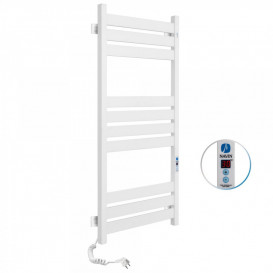Электрический полотенцесушитель Navin Largo 500х1000 Digital левый окрашенная сталь белый бархат 12-844152-5010