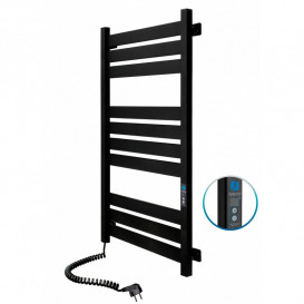 Электрический полотенцесушитель Navin Largo 500х1000 Digital левый окрашенная сталь черный муар 12-244152-5010