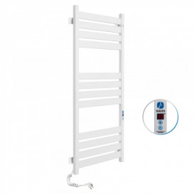 Электрический полотенцесушитель Navin Largo 500х1200 Digital левый окрашенная сталь белый бархат 12-844152-5012