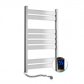 Электрический полотенцесушитель NAVIN Largo 500х800 Sensor подключение слева таймер хром 10-044153-5080