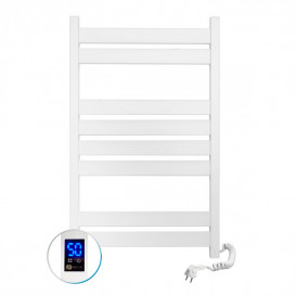 Электрический полотенцесушитель NAVIN Largo 500х800 Sensor подключение справа таймер белый бархат 12-844053-5080
