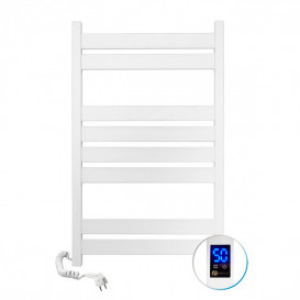 Электрический полотенцесушитель NAVIN Largo 500х800 Sensor подключение слева таймер белый бархат 12-844153-5080