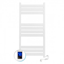 Электрический полотенцесушитель NAVIN Largo 500х1000 Sensor подключение справа таймер белый бархат 12-844053-5010