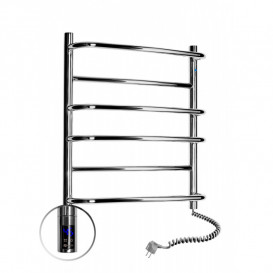 Электрический полотенцесушитель Navin Омега 530х600 правый сенсор с таймером нержавеющая сталь хром 10-015033-5360