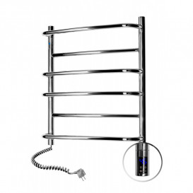 Электрический полотенцесушитель Navin Омега 530х600 левый сенсор с таймером нержавеющая сталь хром 10-015133-5360