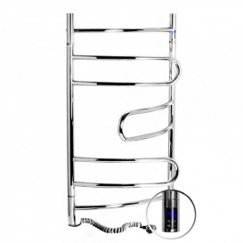 Электрический полотенцесушитель Navin Пируэт 480х800 левый поворотный сенсор с таймером нержавеющая сталь хром 10-021133-4880