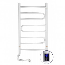 Электрический полотенцесушитель Navin Пируэт 480х800 поворотный сенсор с таймером окрашенная сталь белый 12-021133-4880