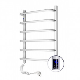 Электрический полотенцесушитель Navin Симфония 480х600 левый сенсор с таймером окрашенная сталь белый 12-009133-4860