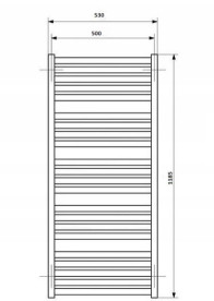 Электрический полотенцесушитель Terma Marlin One 118,5x53 см левое подключение сталь белый WWMRN118053KS96E1P