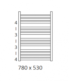Електрична рушникосушка Terma Marlin 780х530мм сталь чорний WGMAR078053/SX/9005