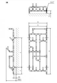 Електрична рушникосушка Terma Pajak Е 1323х531 мм підключення справа мідь WLPAJ132053KSURE8S
