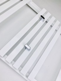 Електричний полотенцесушитель Terma Quadrus Slim 45х87 см білий матовий WLQUS087045 / 9016 / ONE