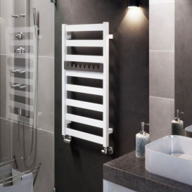 Электрический полотенцесушитель Terma Vivo One 500х910 левое подключение чёрный матовый WWVON091050K9M5E1P