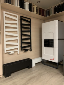 Электрический полотенцесушитель Zehnder Kazeane 126,6х50 см с тэном HOTS белый RB-130-050-9016-HOTS