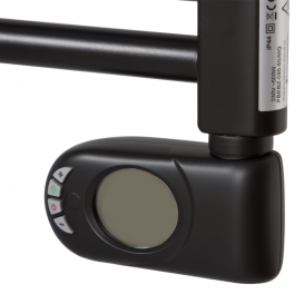 Электрический полотенцесушитель Zehnder Aura 906x500 мм 500 Вт скрытое подключение черный PBEBZ-090-50-MQ-HID