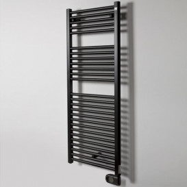 Електричний полотенцесушитель Zehnder Aura 750W з програмованим теном чорний матовий с/п PBEBZ-120-050-MQ-HID