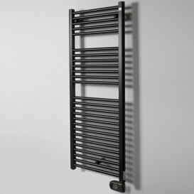 Электрический полотенцесушитель Zehnder Aura 750W с программируемым тэном  черный матовый с/п PBEBZ-120-050-MQ-SC