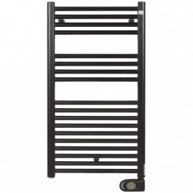 Електричний полотенцесушитель Zehnder Aura 906 х 500 мм 500W з програмованим теном чорний матовий