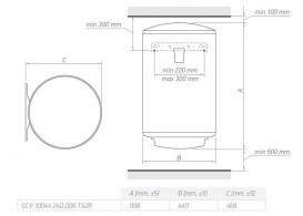 Электрический водонагреватель Tesy Anticalc 100 л белый GCV 1004424D D06 TS2R