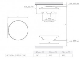 Электрический водонагреватель Tesy Anticalc 120 л белый GCV 1204424D D06 TS2R