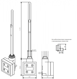 Електронагрівач для рушникосушок Terma KTX 3 600 Вт хром WEKT306KCROS