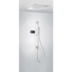 Электронная душевая система скрытого монтажа Tres Shower Technology с термостатом хром/черный 09288581
