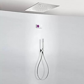 Электронная душевая система скрытого монтажа Tres Shower Technology хромотерапия с термостатом хром/белый 09286562