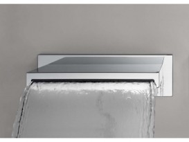 Электронная душевая система скрытого монтажа Tres Shower Technology с термостатом и каскадным изливом хром/белый 09286570