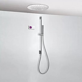 Электронная душевая система скрытого монтажа Tres Shower Technology с термостатом хром/белый 09286583