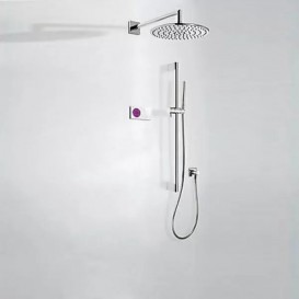 Електронна душова система прихованого монтажу Tres Shower Technology з термостатом і штангою хром/білий 09286568