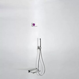 Електронна душова система прихованого монтажу Tres Shower Technology з термостатом і каскадним виливом хром/білий 09286556