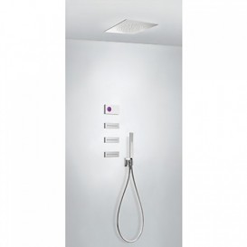 Електронна душова система прихованого монтажу Tres Shower Technology з термостатом і бічними форсунками хром/білий 09286313