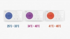 Электронная душевая система скрытого монтажа Tres Shower Technology с термостатом и каскадным изливом хром/белый 09286316