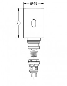 Электронный блок для писсуара Grohe Tectron для переоснащения механических устройств смыва 37428000